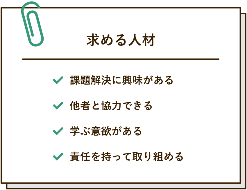 求める人材